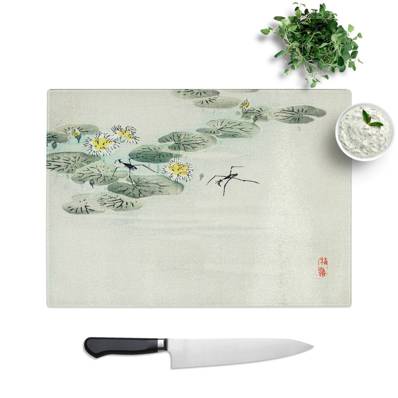 Glass Lotus Pond by Kono Baireir Chopping Board, 39 cm W x 28.5 cm L