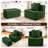 Single Sofa, Armless Floor Sofa with Ottoman, Foam Sofa With Pillow For Living Room and Bedroom, No Assembly Required-193146994