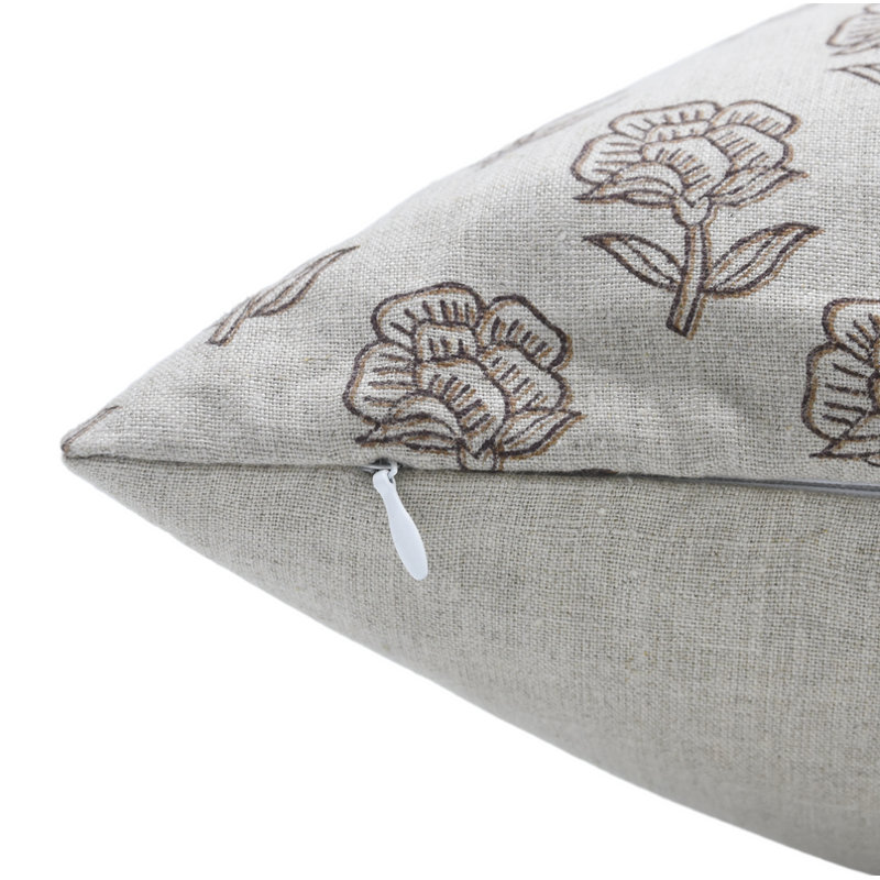Linen Pillow Cover, Square, 20"H x 20"W, Rohini Floral
