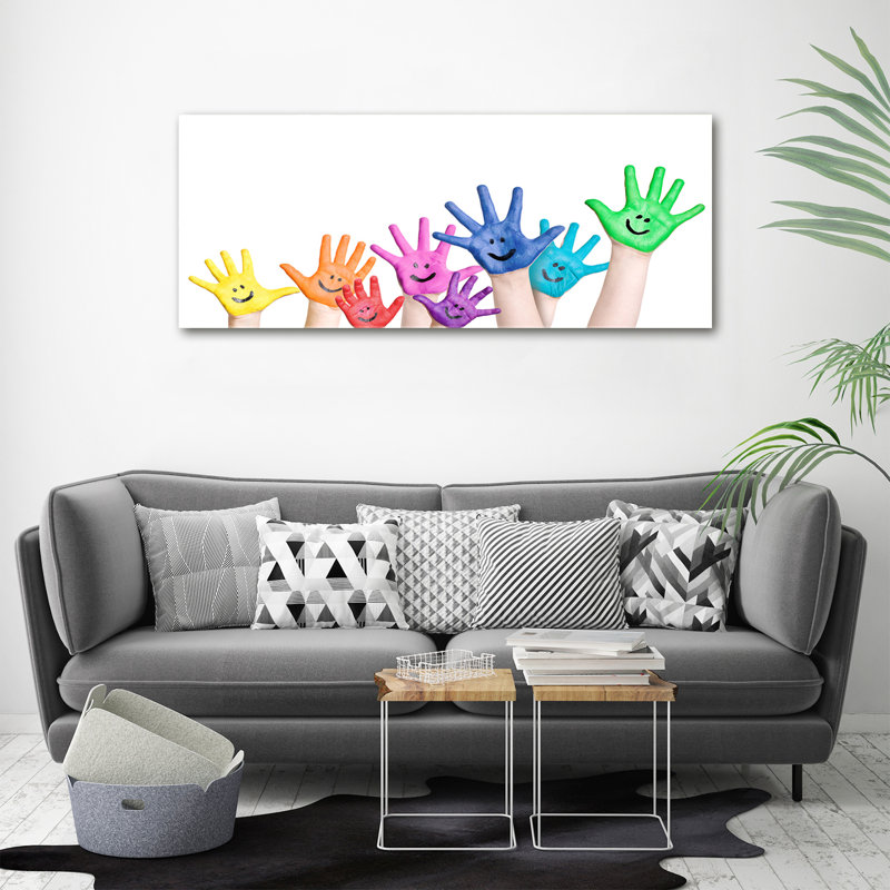Painted Hands - No Frame Print on Canvas