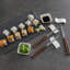 Baguettes, supports en céramique et bols à sauce French Home Pakkawood, 4 paires