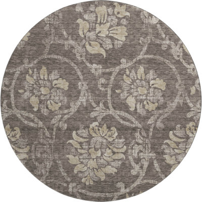 Premium Machine Washable Prisco Brown Rug