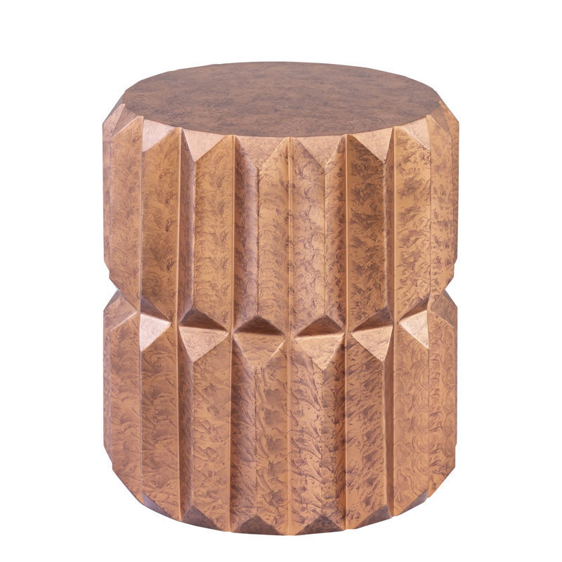 Finition cuivre brossé de la table de bout Edge, Cuivre