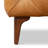 Turin Genuine Italian Leather Tufted Ottoman with Wood Legs