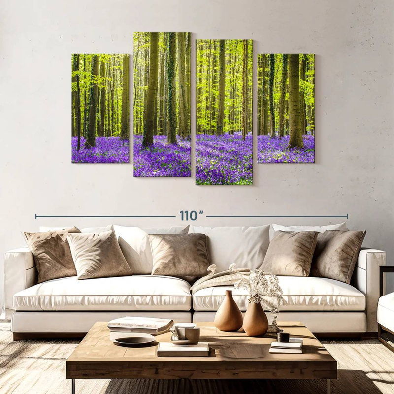 Alvord Hallerbos Bluebells, 54" H x 84" W