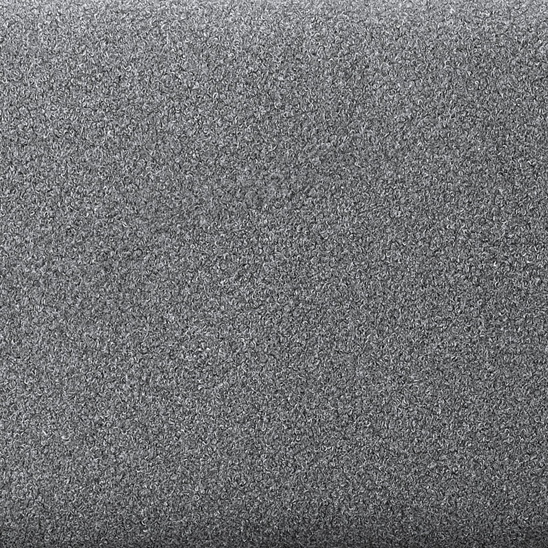 Grasmere 24" Wide Vegan Leather Ottoman, Gray Boucle