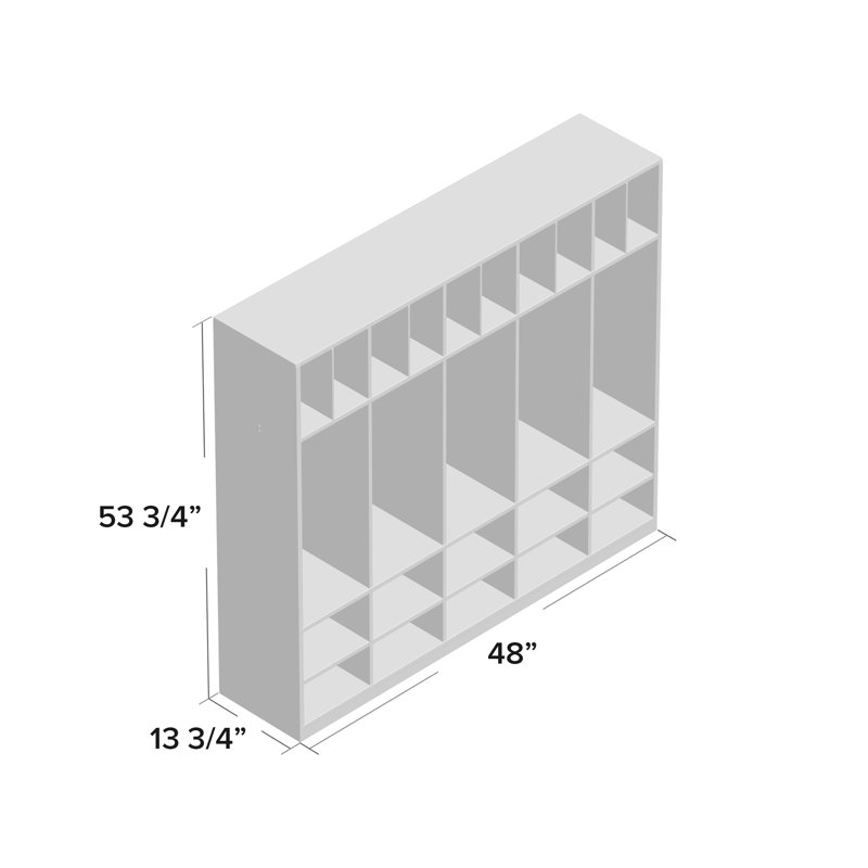 Solid Wood 5 - Tier 48'' Cubby