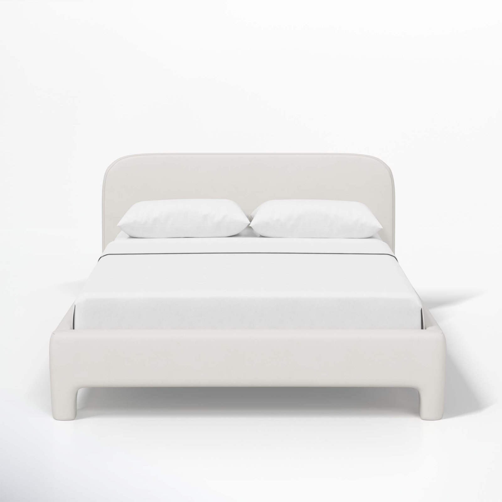 Illy Upholstered Bed, Bella Light Gray Performance Velvet, Full