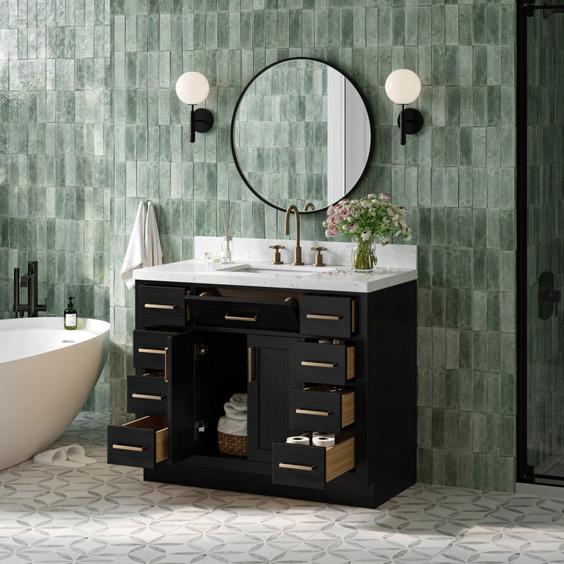 42" Single Bathroom Vanity Base only, Gray