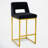 26" Upholstered Counter Barstool With Low Back And Metal Frame Modern Kitchen Island Seating-1386865882