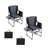 Oversized Folding Director Camping Chair, 2 Pcs Heavy Duty Portable Outdoor Chair with Aluminum Side Table-1169762022