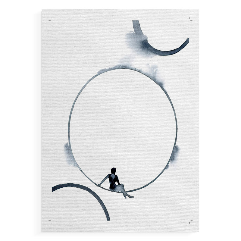 «Woman in the Moon II» - Impression sur toile seulement - NON-CADRE, H 48 po x l 32 po