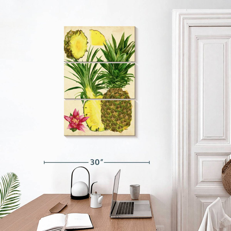 Étude d'ananas tropicaux Yarlin I, H 32 po x l 20 po