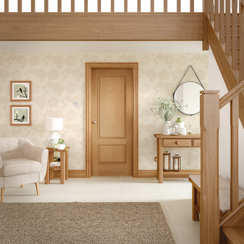 Internal Oak Andria With Raised Mouldings, 1981mm H x 686mm W x 35mm D