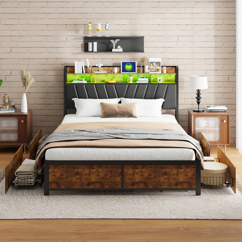Upholstered Storage Bed, European Kingsize (160 x 200 cm)