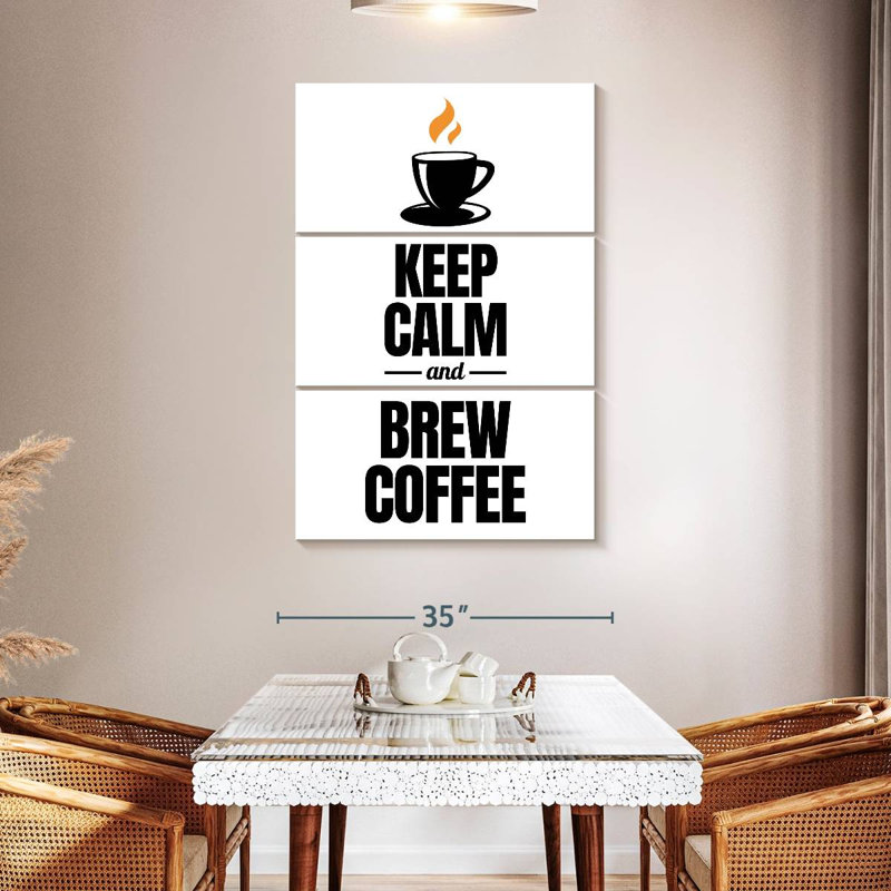 Tergel Coffee Quote, 50" H x 32" W