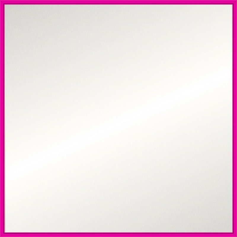High Gloss Signature Mirror, Beveled, Pink