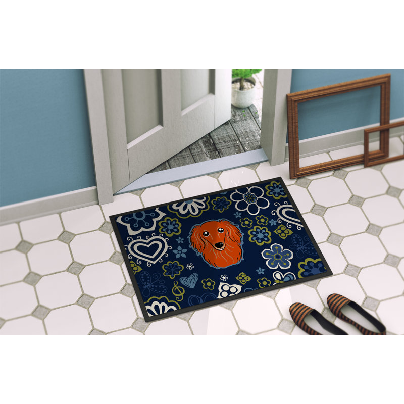 Tapis d'extérieur antidérapant Toluca, L 18 po x L 27 po, Papillon