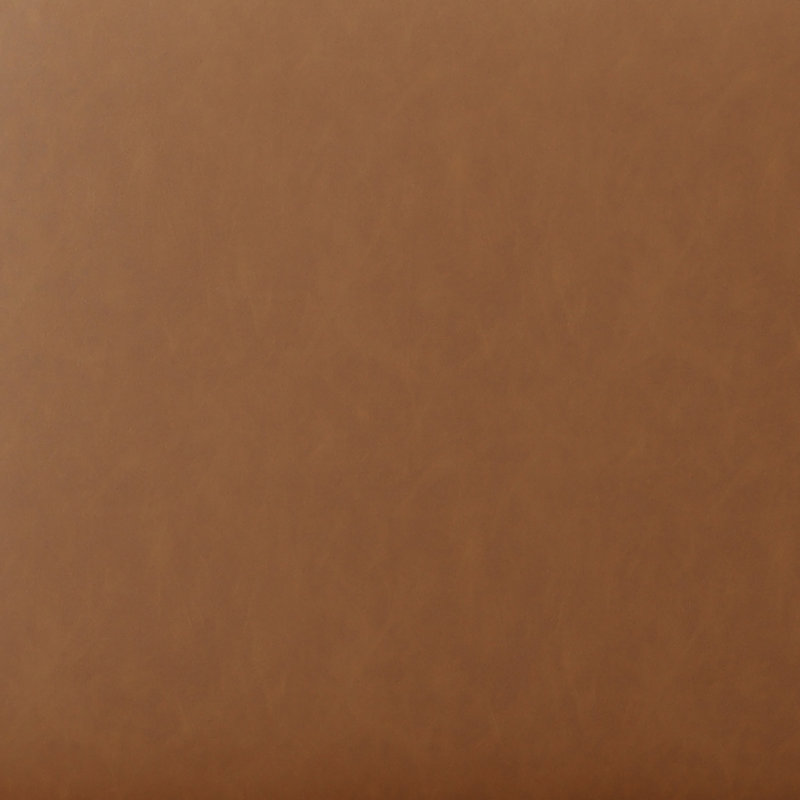 Repose-pieds rond en similicuir 19 pièces Studio Living, Similicuir caramel