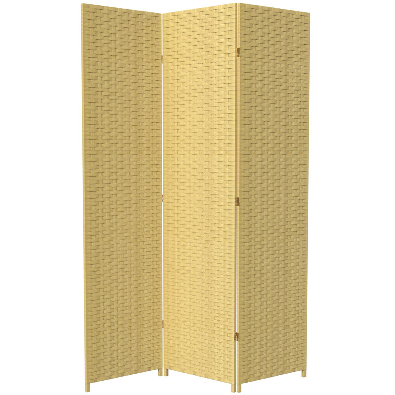 Amitis 7 pi. Cloison haute pliable en fibre tissée, 3, H 84 po x l 58,5 po x P 1 po, Beige foncé