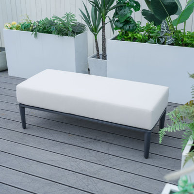 Aluminum Outdoor Bench With Cushion