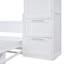 Lit escamotable double avec placard et tiroirs-821583536