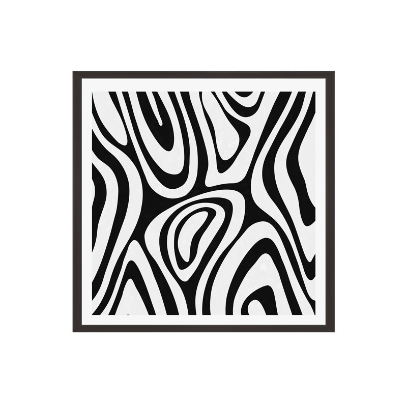 «Eudelia Black White Minimal» par Alisa Galitsyna - reproduction d'art sur toile, H 12 po x l 12 po x P 0,75 po, Non