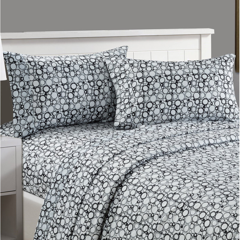  Ensemble de draps Soft Touch, Très grand, À pois