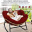 Coussin de chaise berçante d'extérieur, coussin de chaise Papasan épaissi de 6,3 po-111508946