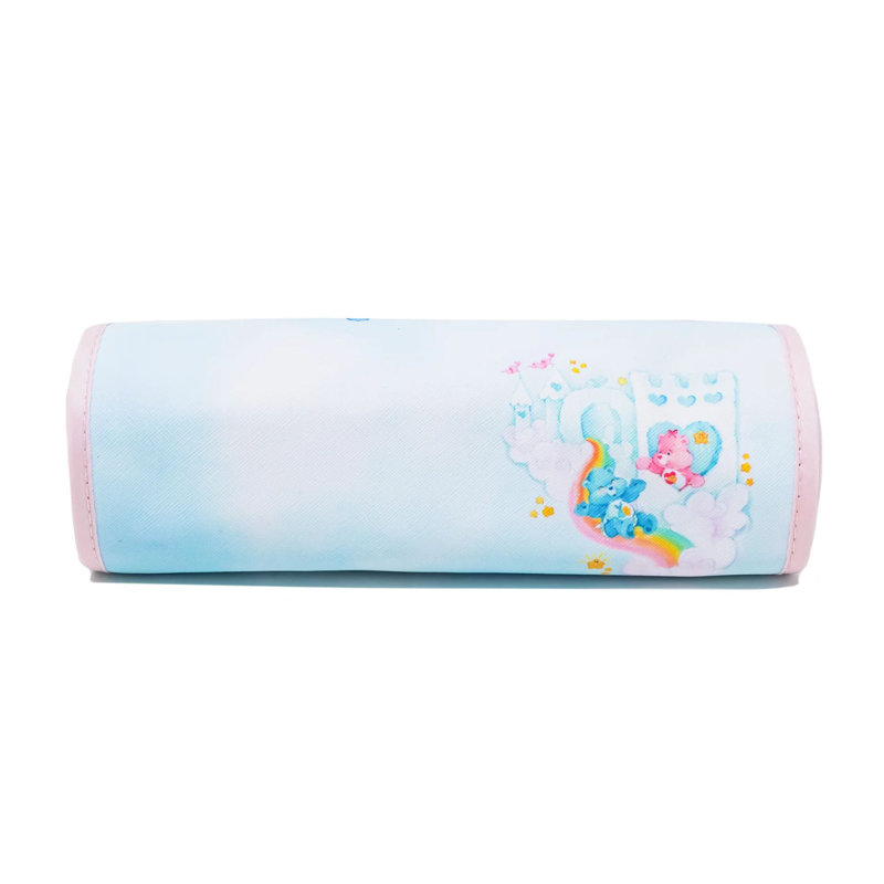 6 Pcs Care Bears Dreamland Makeup Roll Up Brush Case, Bow, Hook & Loop Fastener Enclosure, Tube, Zip Pouch, Strap
