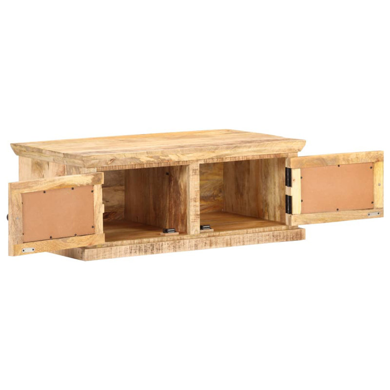 Parque Solid Wood Block Coffee Table with Storage