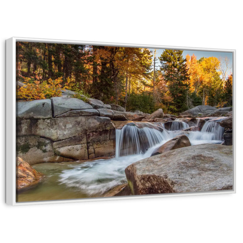 Mont Washington, été indien, Cadre flottant blanc, 40 po x 27 po
