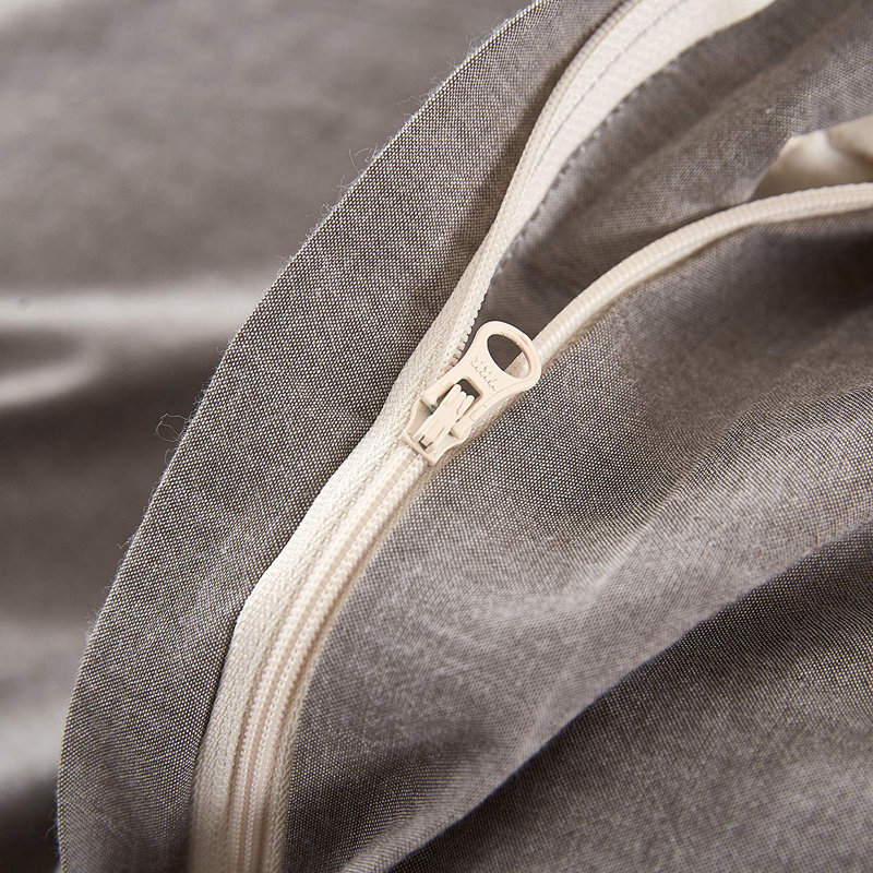 CTduvet Cover Cotton Duvet Cover, Light Gray, King Duvet Cover + 2 Pillow Cases