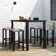 Alyne 4 - Person Metal Patio Dining Set with Rectangular Table