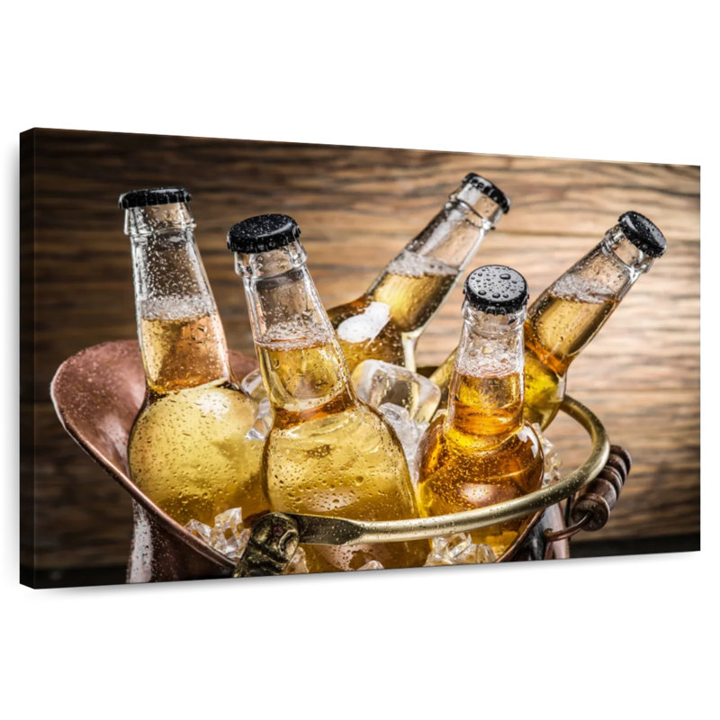 Yarlin Cold Beer Bottles, 24" H x 36" W