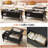 Rhythm Coffee Table, Lift Top Coffee Table with Storage, Small Living Room Furniture, Fluted Design, 16.22'' H X 37.4'' W X 18.9'' D-125877826