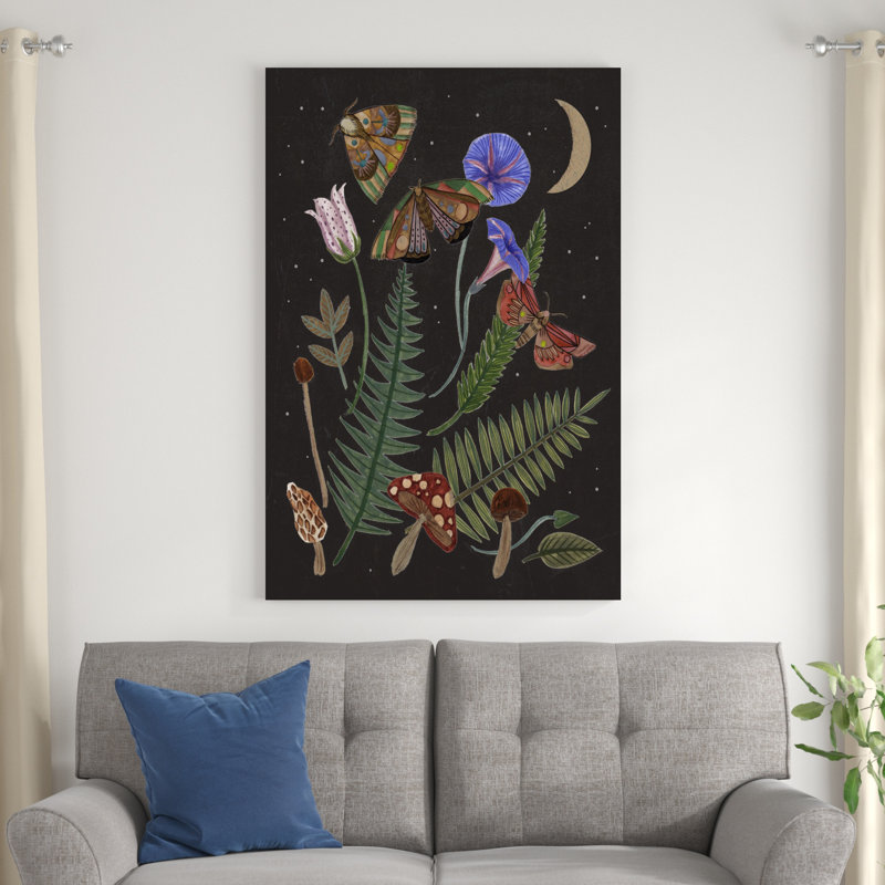 «Dark Forest IV» par Melissa Wang - peinture sur toile tendue, H 48 po x l 32 po