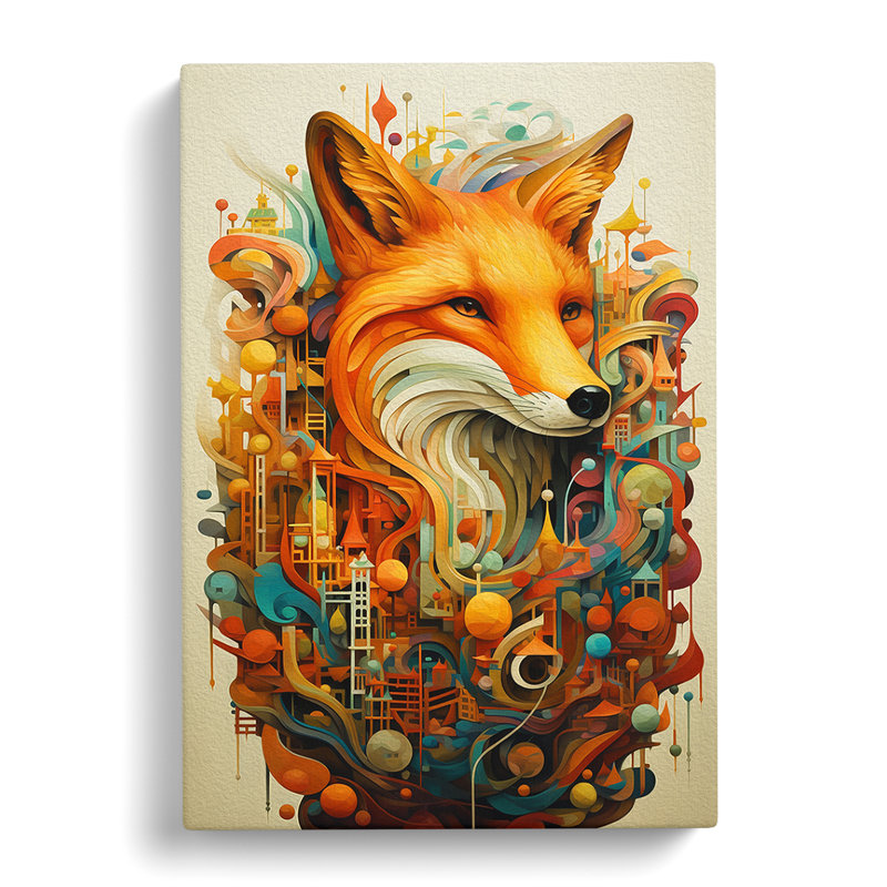 Fox Orphism - Wrapped Canvas, 76cm H x 50cm W x 3cm D