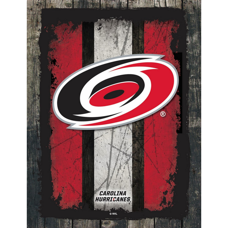 NHL Team Logo, reproduction sur toile tendue, Carolina Hurricanes, H 20 po x l 15 po x P 1 po