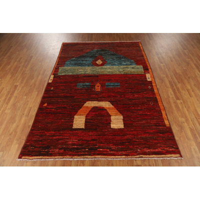 Red Moroccan Oriental Area Rug 7x10