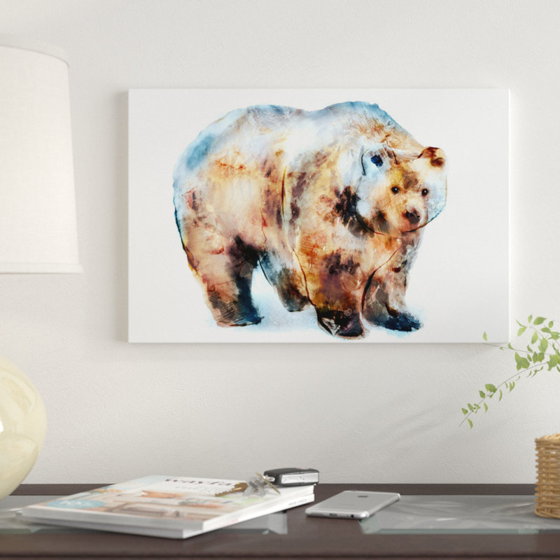 « bear ii », impression sur toile, H 40 po x l 60 po x P 1,5 po, Toile tendue, Pas de tapis