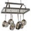 Grande Cuisine Rectangle Ceiling Rack Hammered Steel-1298155068