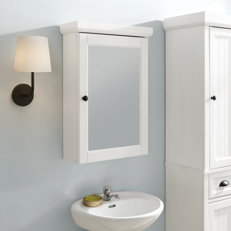 Armoire à pharmacie à 1 porte avec 3 tablettes réglables Arjae