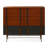 Retro Nut-Brown Solid Wood Accent Cabinet
