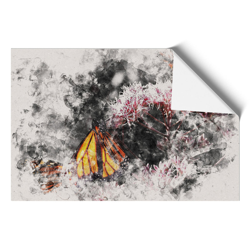 Monarch Butterflies Watercolour - Frameless Print, 21cm H x 30cm W x 0.1cm D