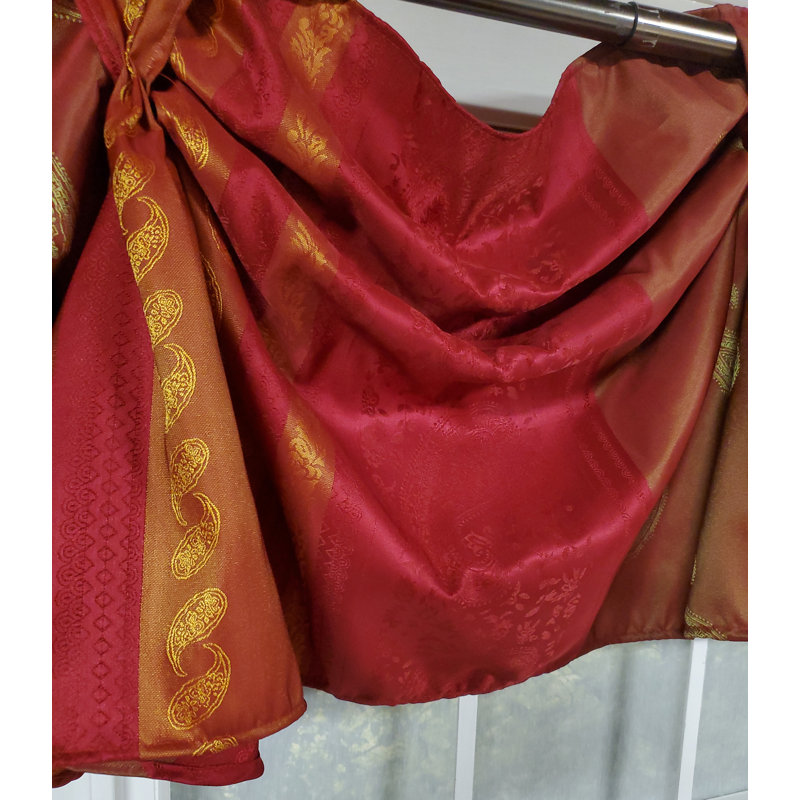 Nikoleta Hand Pleated Tab Top Cotton Valance 36" x 18"