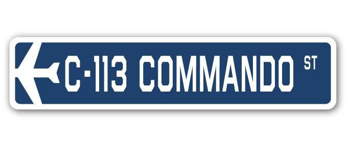 Plaque de rue Bexley C-113 Commando Air Force, H 6 po x l 24 po x P 1 po