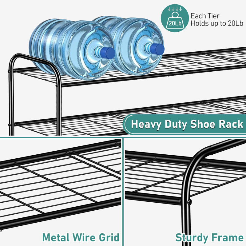 24 Pair Stackable Shoe Rack