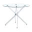 Table de salle à manger ronde en verre, table ronde en verre trempé transparent de style minimaliste moderne, pieds de table en métal, convient pour la cuisine, la salle à manger-1887418198-1887418199
