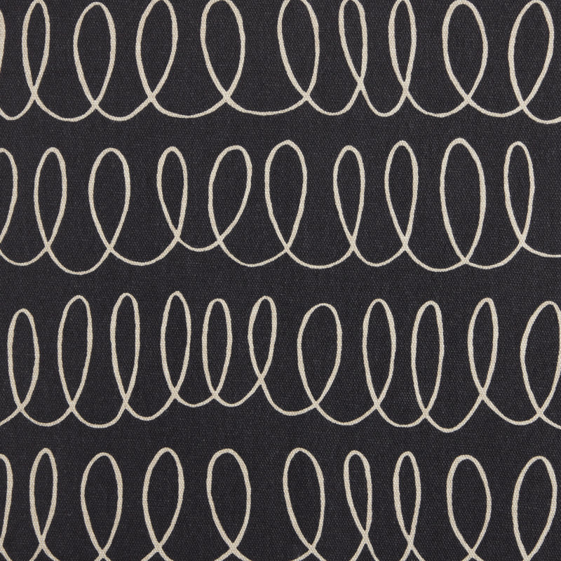Loop And Dot 100% Cotton Loop Square Napkin Set, Onyx Black/Gray